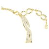 Dextera-Choker mit rundem Schliff, weiss, vergoldet