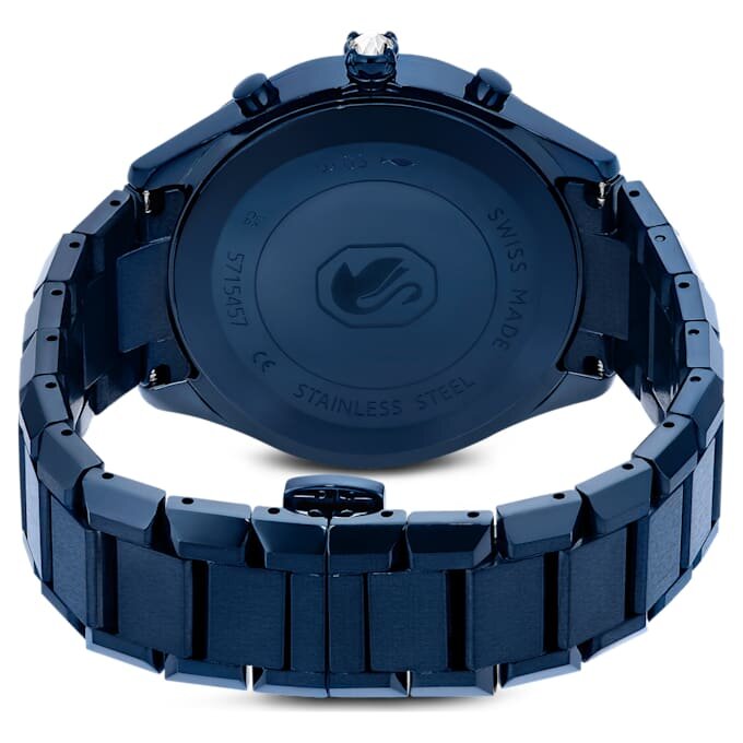 Dextera Chrono Uhr 39 mm, Swiss Made, Metallarmband, Blau, blaue Oberfläche Dextera Chrono Uhr 39 mm, Swiss Made, Metallarmband, Blau, blaue Oberfläche
