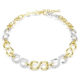 Dextera-Halskette mit rundem Schliff, Kette, weiss, Mischmetall-Finish