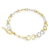 Dextera-Halskette mit rundem Schliff, Kette, weiss, Mischmetall-Finish Dextera-Halskette mit rundem Schliff, Kette, weiss, Mischmetall-Finish