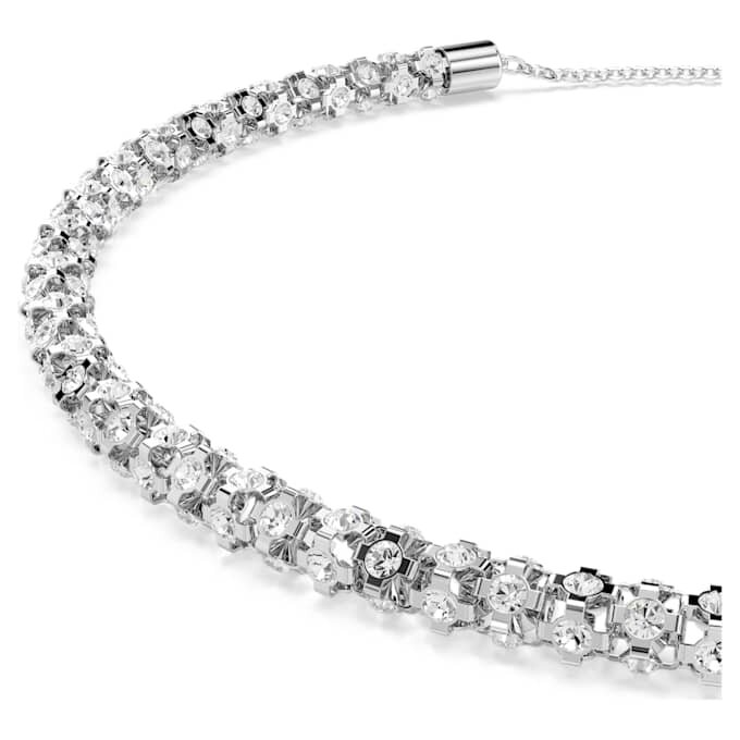 Dextera Halskette mit Rundschliff, weiss, Edelstahl Dextera Halskette mit Rundschliff, weiss, Edelstahl
