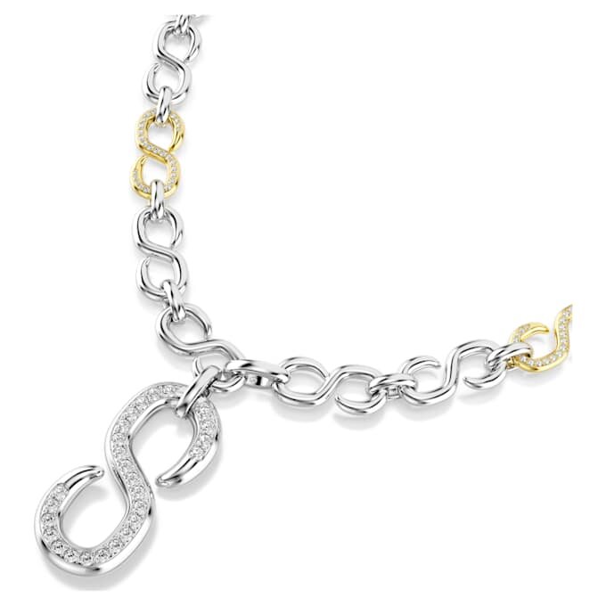 Dextera-Kette mit rundgeschliffenen Elementen, weiss, gemischte Metalloberfläche Dextera-Kette mit rundgeschliffenen Elementen, weiss, gemischte Metalloberfläche
