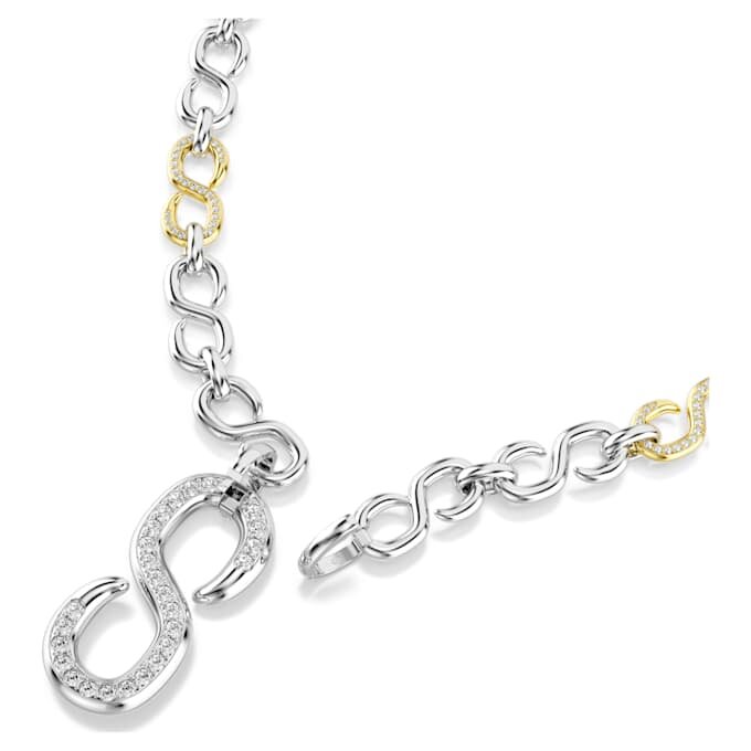 Dextera-Kette mit rundgeschliffenen Elementen, weiss, gemischte Metalloberfläche Dextera-Kette mit rundgeschliffenen Elementen, weiss, gemischte Metalloberfläche
