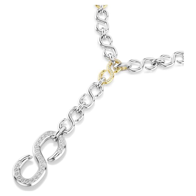 Dextera-Kette mit rundgeschliffenen Elementen, weiss, gemischte Metalloberfläche Dextera-Kette mit rundgeschliffenen Elementen, weiss, gemischte Metalloberfläche