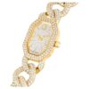 Dextera Kettenuhr Swiss Made, Kristallarmband, goldfarben, goldfarbene Oberfläche