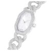 Dextera Kettenuhr Swiss Made, Kristallarmband, silberfarben, Edelstahl Dextera Kettenuhr Swiss Made, Kristallarmband, silberfarben, Edelstahl