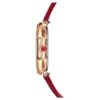 Dextera Octagon Uhr Swiss Made, Lederarmband, rot, roségoldfarben Dextera Octagon Uhr Swiss Made, Lederarmband, rot, roségoldfarben