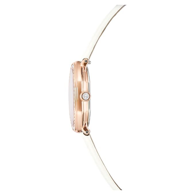 Dextera Octagon Uhr Swiss Made, Lederarmband, weiss, roségoldfarben Dextera Octagon Uhr Swiss Made, Lederarmband, weiss, roségoldfarben
