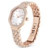 Dextera Octagon Uhr, Swiss Made, Metallarmband, goldfarben, roségoldfarbenes Finish