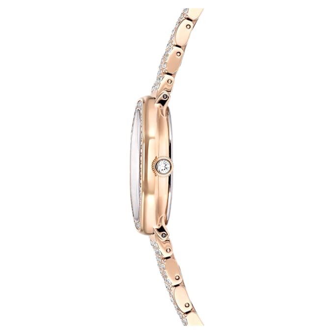 Dextera Octagon Uhr, Swiss Made, Metallarmband, goldfarben, roségoldfarbenes Finish