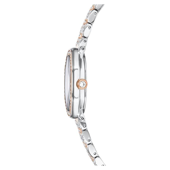 Dextera Octagon Uhr Swiss Made, Metallarmband, silberfarben, roségoldfarbenes Finish Dextera Octagon Uhr Swiss Made, Metallarmband, silberfarben, roségoldfarbenes Finish