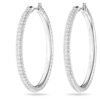 Dextera Ohrringe Pavé, gross, weiss, rhodiniert Dextera Ohrringe Pavé, gross, weiss, rhodiniert