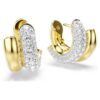 Dextera Ohrringe, runder Schliff, Mini, weiss, goldfarben plattiert Dextera Ohrringe, runder Schliff, Mini, weiss, goldfarben plattiert