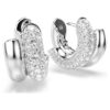 Dextera Ohrringe, runder Schliff, Mini, weiss, rhodiniert Dextera Ohrringe, runder Schliff, Mini, weiss, rhodiniert