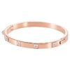 Dextera Pavé-Armreif, weiss, roségoldfarben plattiert