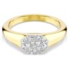Dextera-Ring mit gemischten Schliffen, weiss, vergoldet Dextera-Ring mit gemischten Schliffen, weiss, vergoldet