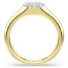Dextera-Ring mit gemischten Schliffen, weiss, vergoldet Dextera-Ring mit gemischten Schliffen, weiss, vergoldet