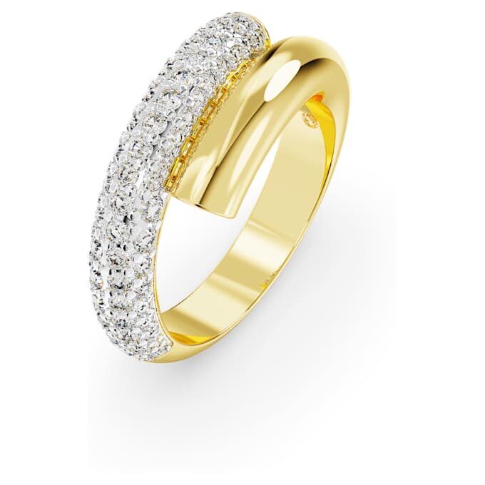 Dextera-Ring weiss, vergoldet Dextera-Ring weiss, vergoldet