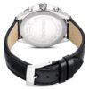 Dextera Tachymeter-Uhr Swiss Made, Lederarmband, silberfarben, Edelstahl Dextera Tachymeter-Uhr Swiss Made, Lederarmband, silberfarben, Edelstahl