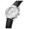 Dextera Tachymeter-Uhr Swiss Made, Lederarmband, silberfarben, Edelstahl Dextera Tachymeter-Uhr Swiss Made, Lederarmband, silberfarben, Edelstahl