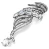 Die Brosche «Feather» aus der Vienna Collection, weiss, rutheniumbeschichtet Die Brosche «Feather» aus der Vienna Collection, weiss, rutheniumbeschichtet