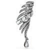 Die Brosche «Feather» aus der Vienna Collection, weiss, rutheniumbeschichtet Die Brosche «Feather» aus der Vienna Collection, weiss, rutheniumbeschichtet