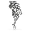 Die Brosche «Feather» aus der Vienna Collection, weiss, rutheniumbeschichtet Die Brosche «Feather» aus der Vienna Collection, weiss, rutheniumbeschichtet