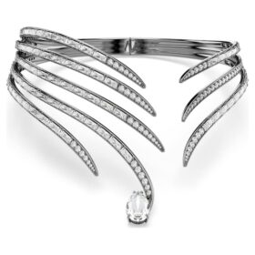 Die Vienna Collection Choker Feather, weiss, rutheniumbeschichtet