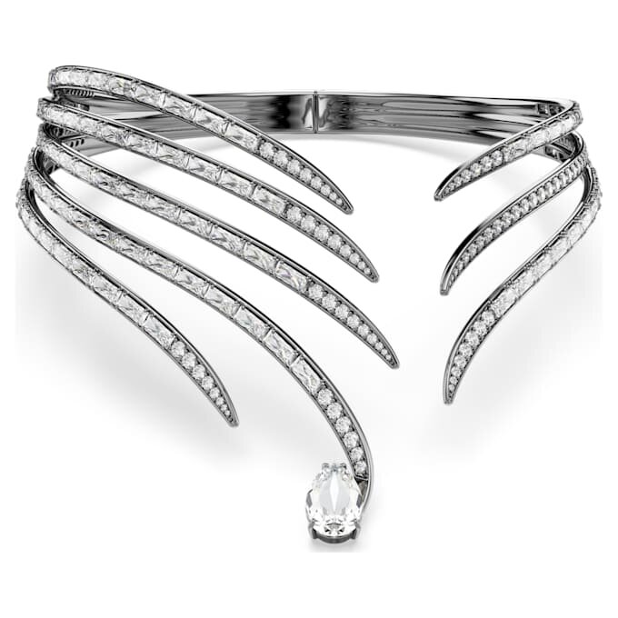 Die Vienna Collection Choker Feather, weiss, rutheniumbeschichtet Die Vienna Collection Choker Feather, weiss, rutheniumbeschichtet