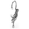 Die Vienna Collection Ohrklemmen «Feather», gross, weiss, rutheniumbeschichtet Die Vienna Collection Ohrklemmen «Feather», gross, weiss, rutheniumbeschichtet