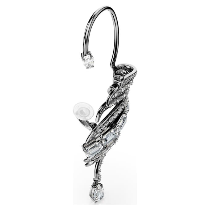 Die Vienna Collection Ohrklemmen «Feather», gross, weiss, rutheniumbeschichtet Die Vienna Collection Ohrklemmen «Feather», gross, weiss, rutheniumbeschichtet