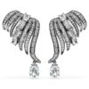 Die Vienna Collection Ohrklemmen «Feather», weiss, rutheniumbeschichtet Die Vienna Collection Ohrklemmen «Feather», weiss, rutheniumbeschichtet