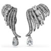 Die Vienna Collection Ohrklemmen «Feather», weiss, rutheniumbeschichtet Die Vienna Collection Ohrklemmen «Feather», weiss, rutheniumbeschichtet
