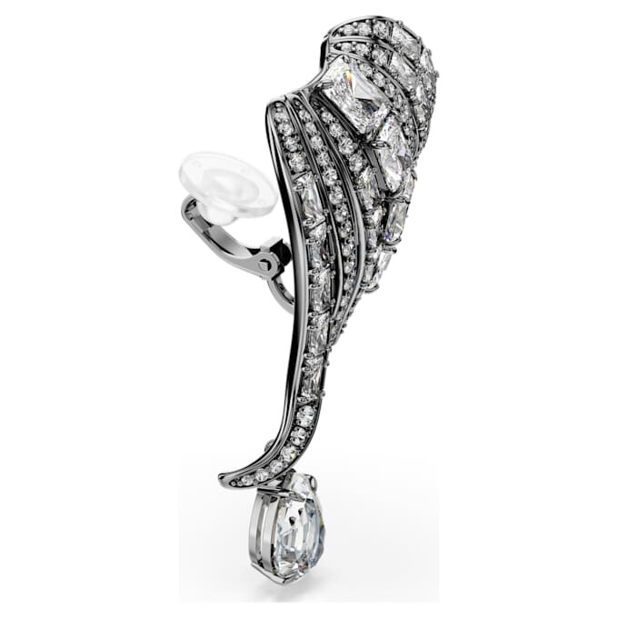 Die Vienna Collection Ohrklemmen «Feather», weiss, rutheniumbeschichtet Die Vienna Collection Ohrklemmen «Feather», weiss, rutheniumbeschichtet