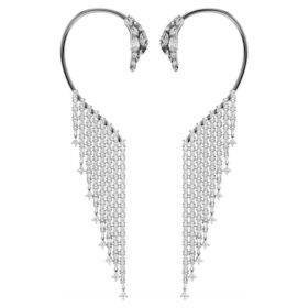 Die Vienna Collection Ohrklemmen «Swan», weiss, rutheniumbeschichtet