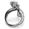 Die Vienna-Kollektion: Offener Ring «Feather», weiss, rutheniumbeschichtet Die Vienna-Kollektion: Offener Ring «Feather», weiss, rutheniumbeschichtet