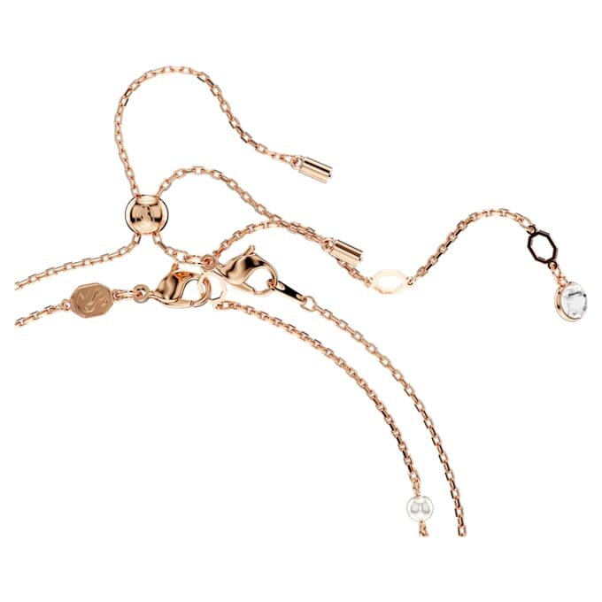 Drachen- & Phönix-Halskettenset (2), Kristallperle, Drachenklaue, weiss, roségoldfarben plattiert Drachen- & Phönix-Halskettenset (2), Kristallperle, Drachenklaue, weiss, roségoldfarben plattiert
