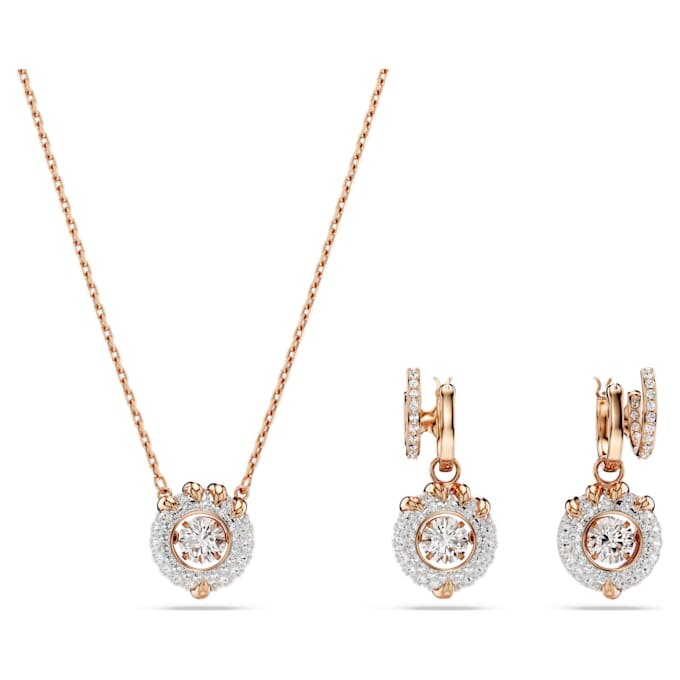 Drachen- & Phönix-Set «Drachenklaue», weiss, roségoldfarben plattiert Drachen- & Phönix-Set «Drachenklaue», weiss, roségoldfarben plattiert