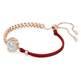 Drachen- und Phönix-Armbänder «Dragon’s Claw», rot, gemischte Metalloberfläche