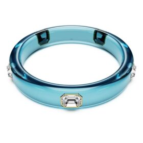 Dulcis-Armreif mit Achtkant-Schliff, blau, goldfarben plattiert