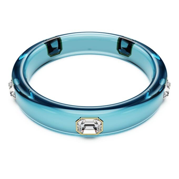 Dulcis-Armreif mit Achtkant-Schliff, blau, goldfarben plattiert Dulcis-Armreif mit Achtkant-Schliff, blau, goldfarben plattiert