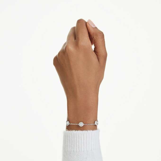 Ein Angelic Armband mit rundgeschliffenen, doppelseitigen Motiven, weiss, rhodiniert Ein Angelic Armband mit rundgeschliffenen, doppelseitigen Motiven, weiss, rhodiniert