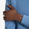 Ein Angelic Armband mit rundgeschliffenen, doppelseitigen Motiven, weiss, rhodiniert Ein Angelic Armband mit rundgeschliffenen, doppelseitigen Motiven, weiss, rhodiniert