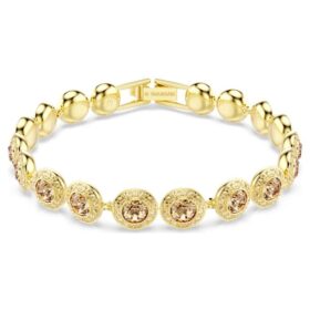 Ein Angelic Armband, Rundschliff, Karamell, goldfarben plattiert Ein Angelic Armband, Rundschliff, Karamell, goldfarben plattiert