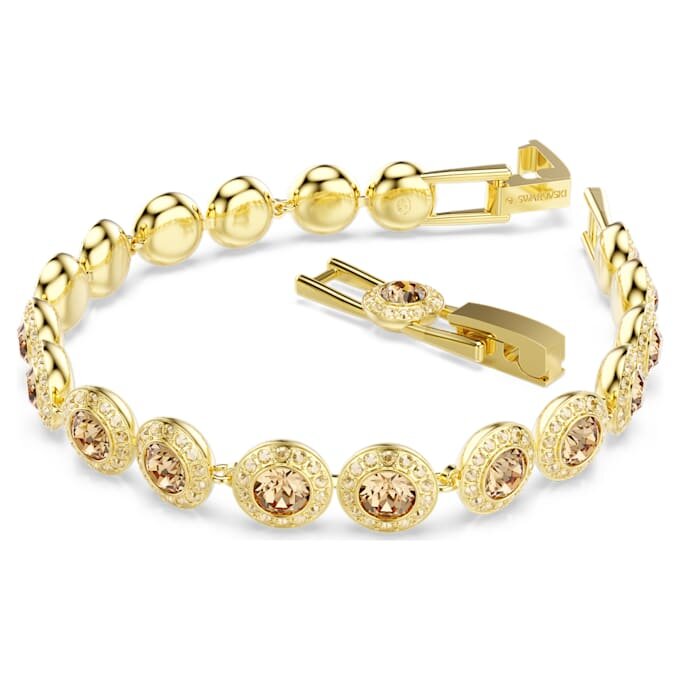Ein Angelic Armband, Rundschliff, Karamell, goldfarben plattiert Ein Angelic Armband, Rundschliff, Karamell, goldfarben plattiert