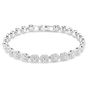 Ein Angelic Armband, Rundschliff, klein, weiss, rhodiniert Ein Angelic Armband, Rundschliff, klein, weiss, rhodiniert