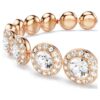 Ein Angelic Armband, Rundschliff, Pavé, mittelgross, weiss, roségoldfarben plattiert