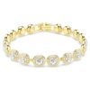 Ein Angelic Armband, Rundschliff, Pavé, mittelgross, weiss, vergoldet Ein Angelic Armband, Rundschliff, Pavé, mittelgross, weiss, vergoldet