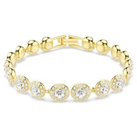 Ein Angelic Armband, Rundschliff, Pavé, mittelgross, weiss, vergoldet Ein Angelic Armband, Rundschliff, Pavé, mittelgross, weiss, vergoldet