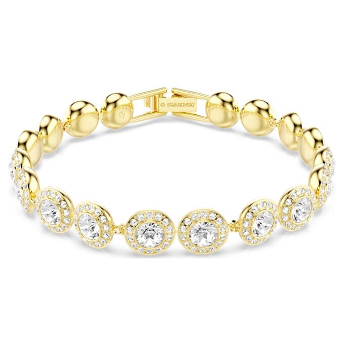 Ein Angelic Armband, Rundschliff, Pavé, mittelgross, weiss, vergoldet Ein Angelic Armband, Rundschliff, Pavé, mittelgross, weiss, vergoldet